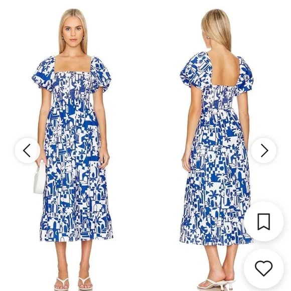 Show Me Your Mumu Blue and White Santorini Escape Printed Women's Dress - Picture 5 of 5